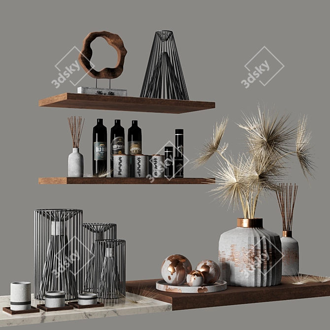 Modern Decor Set 3D model image 1