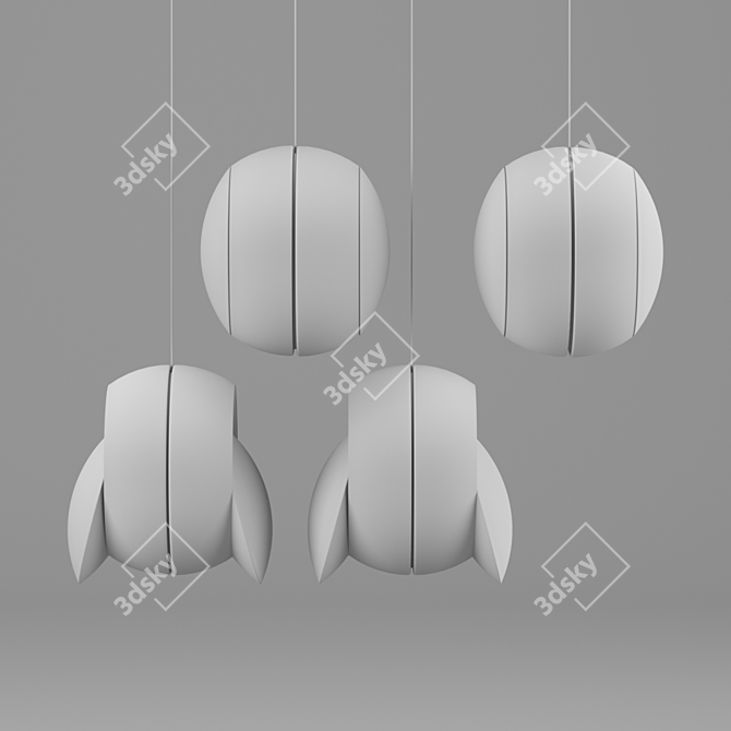 Eclipse Swing Lamp: Magnetic Illumination 3D model image 2