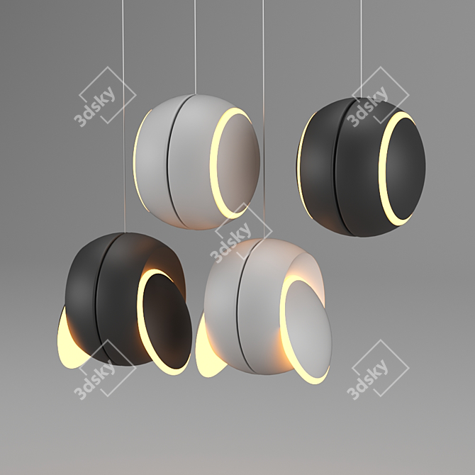 Eclipse Swing Lamp: Magnetic Illumination 3D model image 3