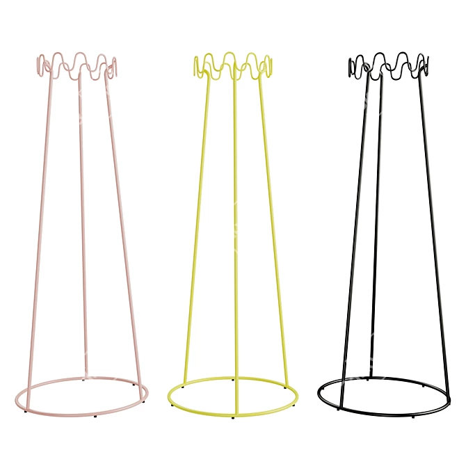 Stylish Coat Hanger Stand 3D model image 1