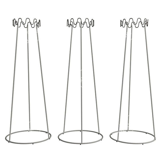 Stylish Coat Hanger Stand 3D model image 2