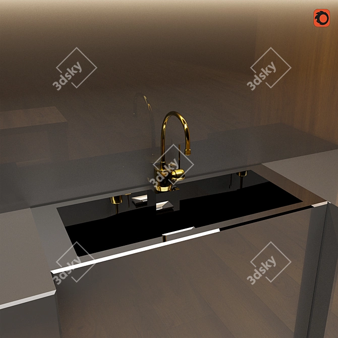 Realistic 3D Kitchen Model 3D model image 4