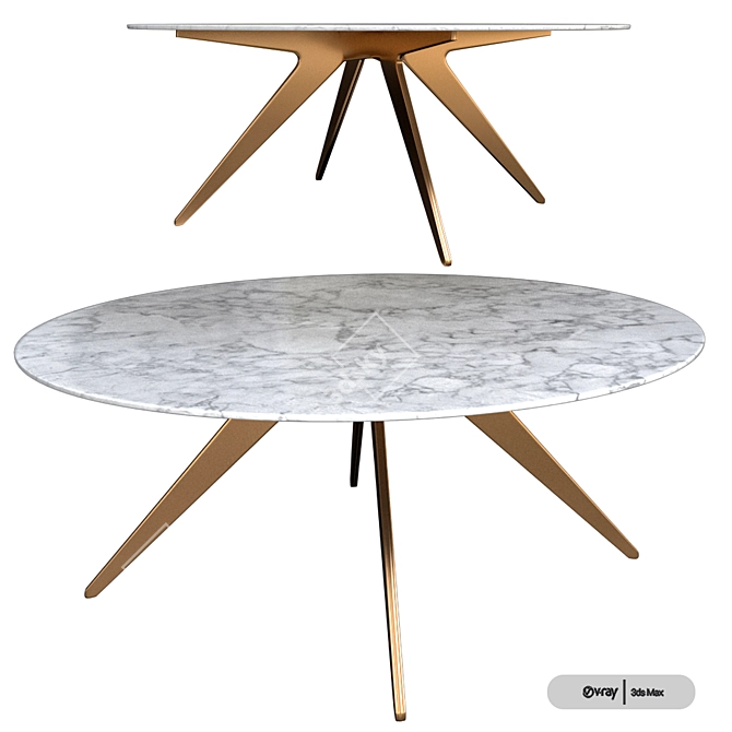 DEAN Table: Sleek & Modern Design by Gabriel Scott 3D model image 1