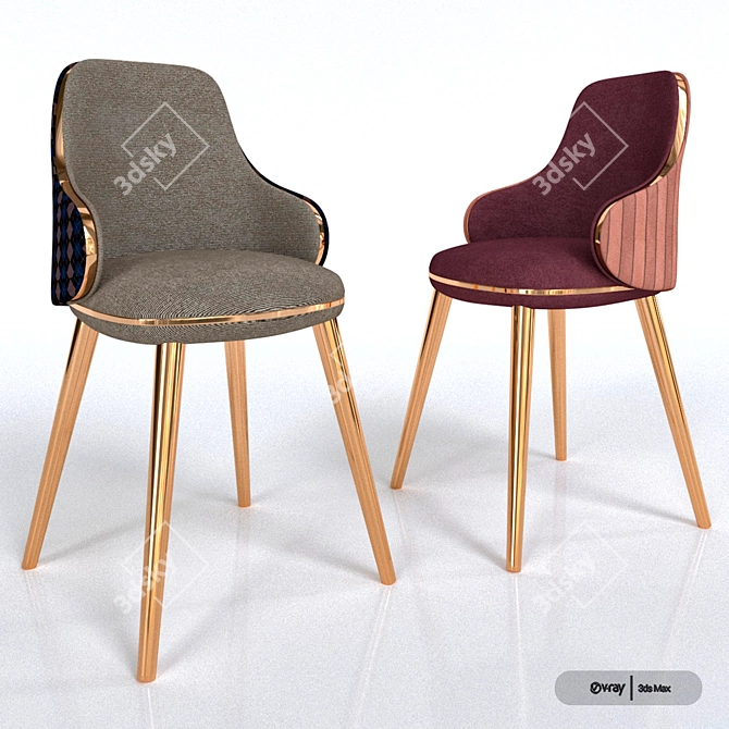 Monro by Sicis: Elegant and Versatile Chair 3D model image 1