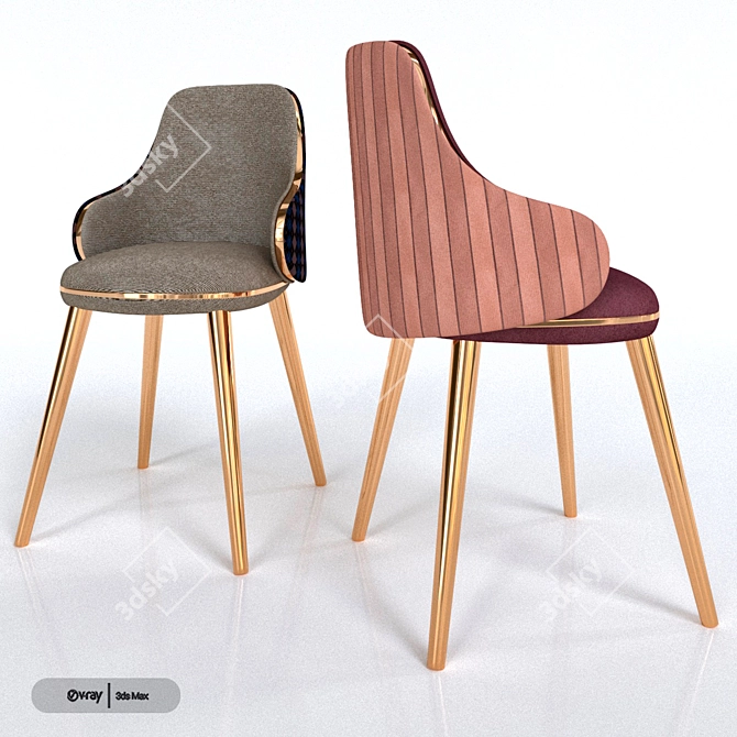 Monro by Sicis: Elegant and Versatile Chair 3D model image 2
