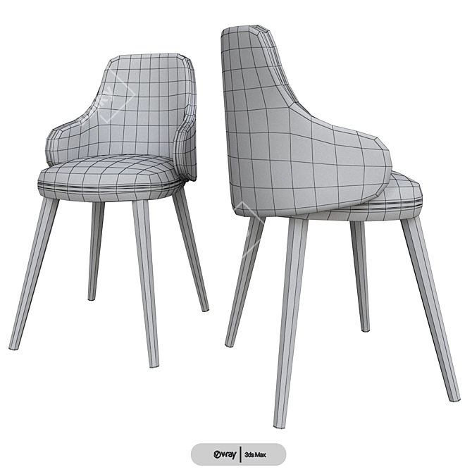 Monro by Sicis: Elegant and Versatile Chair 3D model image 6