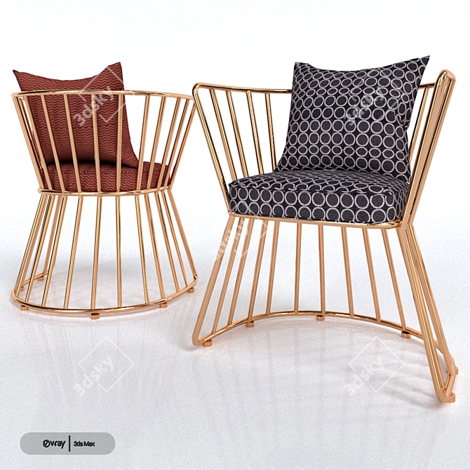 Yucca Chair: Stylish Outdoor Seating 3D model image 1