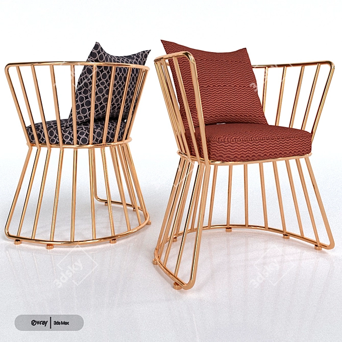 Yucca Chair: Stylish Outdoor Seating 3D model image 2