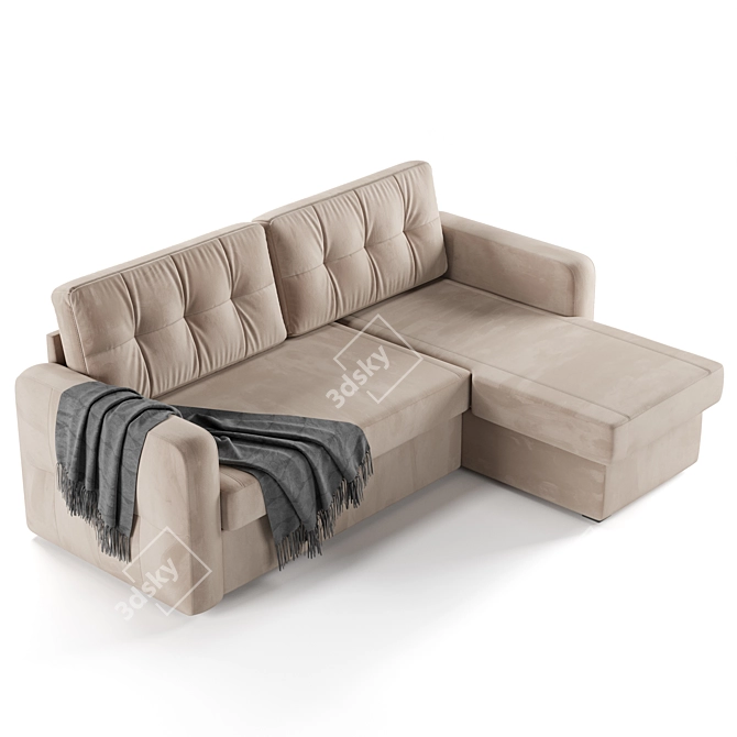 Modern Loko Corner Sofa 3D model image 2