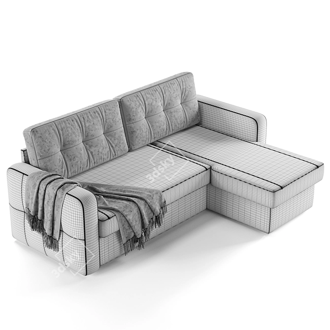 Modern Loko Corner Sofa 3D model image 3