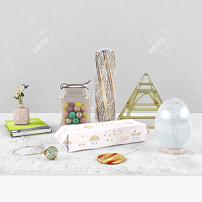 Candy Infused Decor Set 3D model image 1