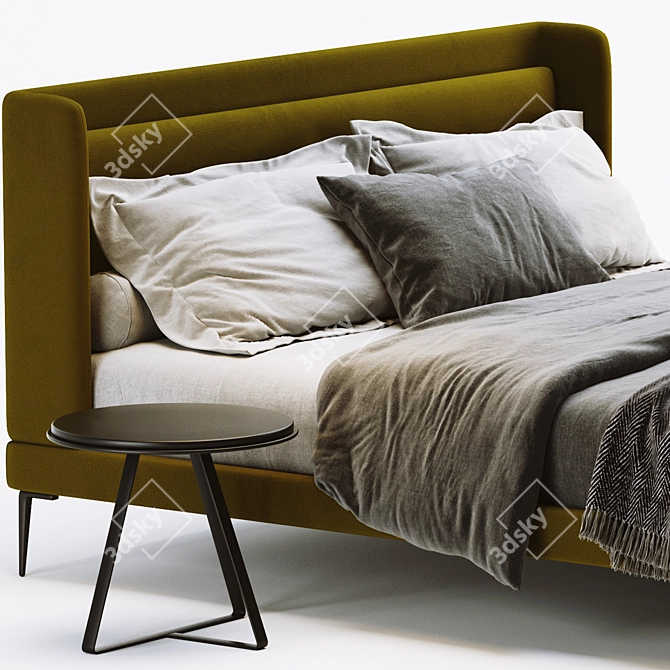 Modern Scandinavian Design: BoConcept Austin Bed 3D model image 2