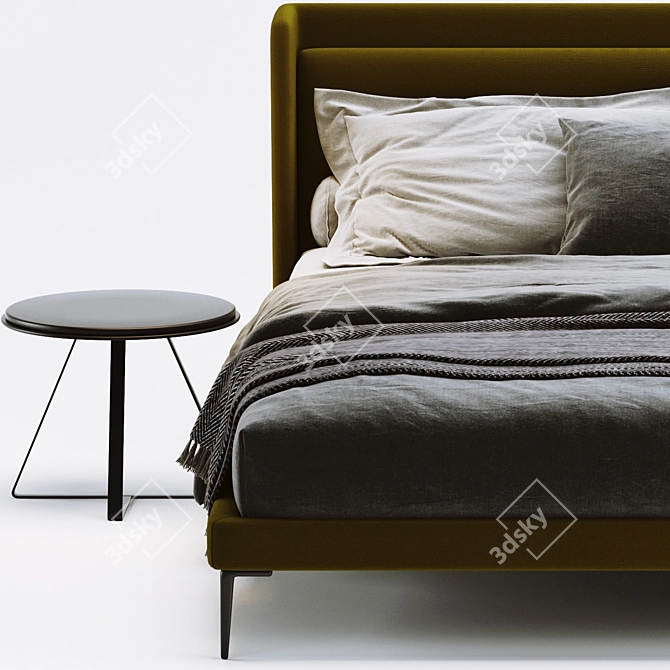 Modern Scandinavian Design: BoConcept Austin Bed 3D model image 4