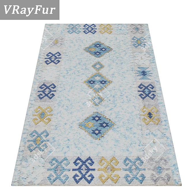 Premium Carpet Set: High-Quality Textured Carpets 3D model image 2