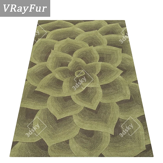 Luxury Texture Carpets Set 3D model image 2