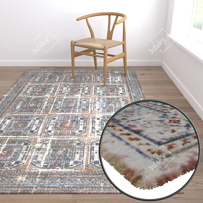 High-Quality Carpets Set 1427 3D model image 5