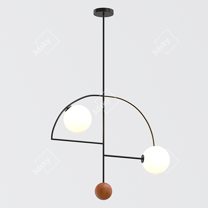 Shepard Chandelier: Elegant Lighting Fixture 3D model image 1