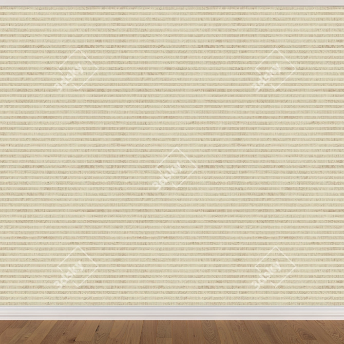 Seamless Wallpaper Set in 3 Colors 3D model image 2