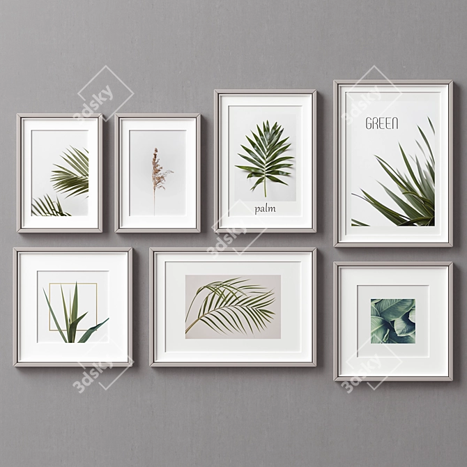 Modern Frame Set - Seven Frames in Five Colors 3D model image 3