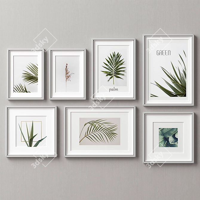 Modern Frame Set - Seven Frames in Five Colors 3D model image 6