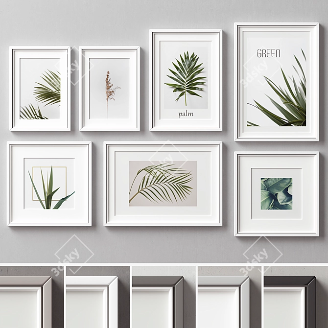 Modern Frame Set - Seven Frames in Five Colors 3D model image 7