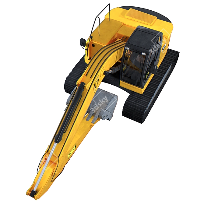 JCB Excavator 3D Model - Realistic Design 3D model image 4