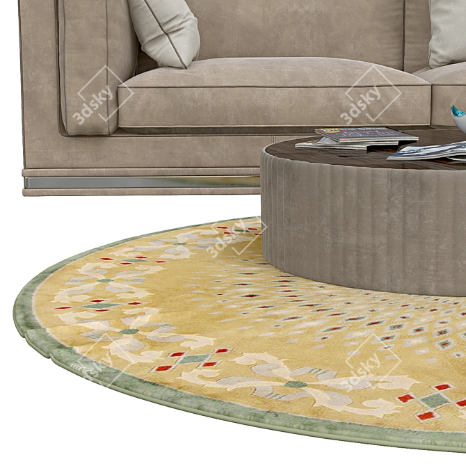 2m Round Rugs - Limited Stock 3D model image 2