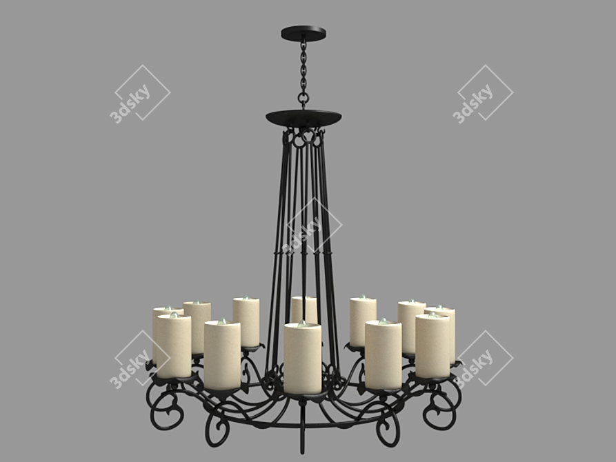 Classic Elegance: Napoli Chandelier 3D model image 2