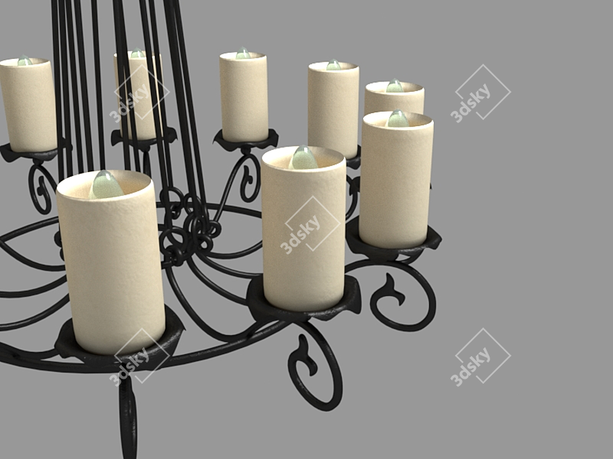 Classic Elegance: Napoli Chandelier 3D model image 4