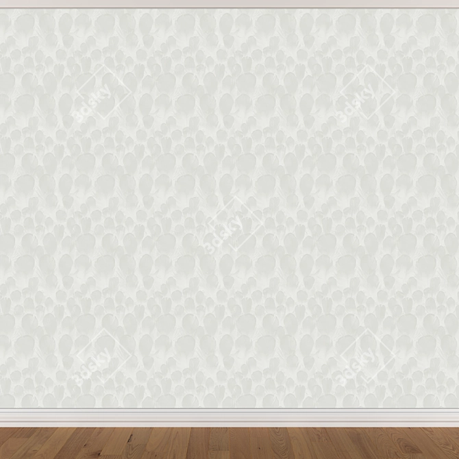 Seamless Wallpaper Set - 3 Colors 3D model image 2