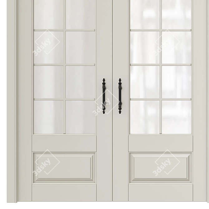 Elegant Classic Interior Doors 3D model image 2