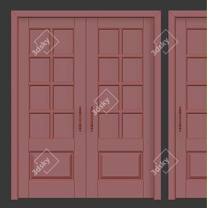 Elegant Classic Interior Doors 3D model image 3