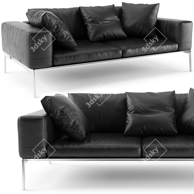 Flexform Lifesteel 2-Seater Sofa 3D model image 4