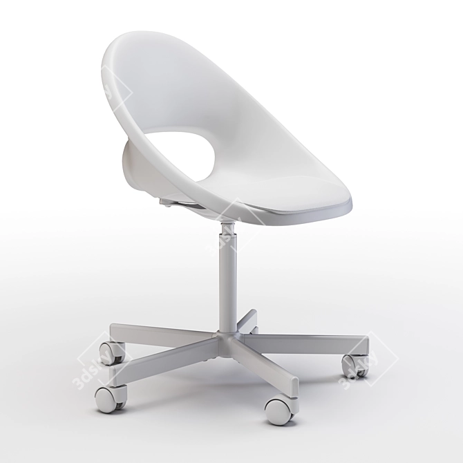 Minimalist White Chair 3D model image 1