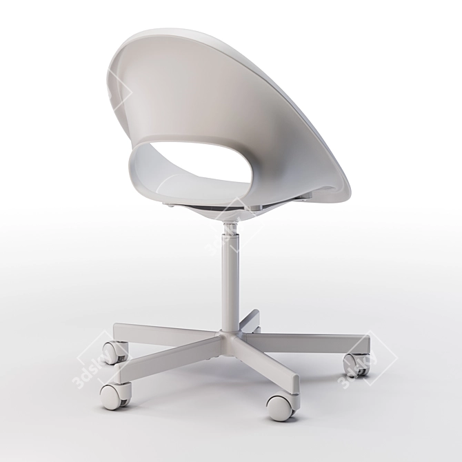 Minimalist White Chair 3D model image 2