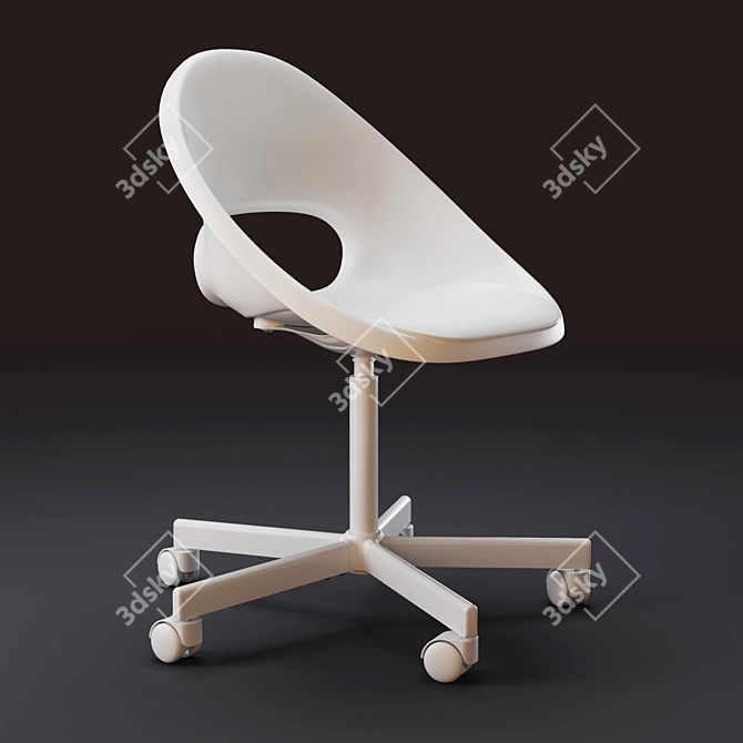 Minimalist White Chair 3D model image 4