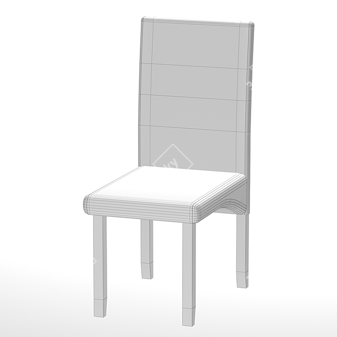 Minimalist Ribes Chair - Stylish and Comfortable 3D model image 3