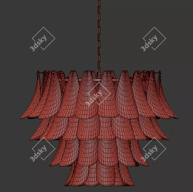 Murano Glass Vetro Chandelier 3D model image 2