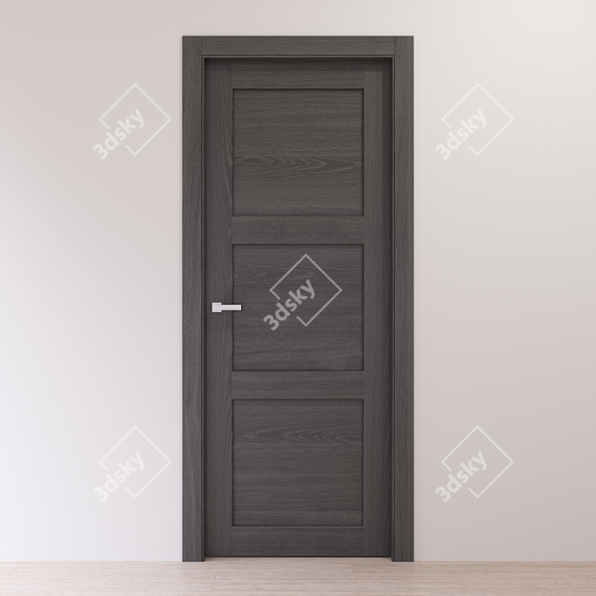 Baltimora New 2044P: Stylish Gray Oak Interior Door 3D model image 1
