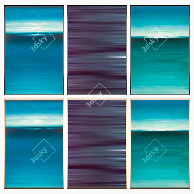 Modern Wall Art Set 2016 3D model image 2