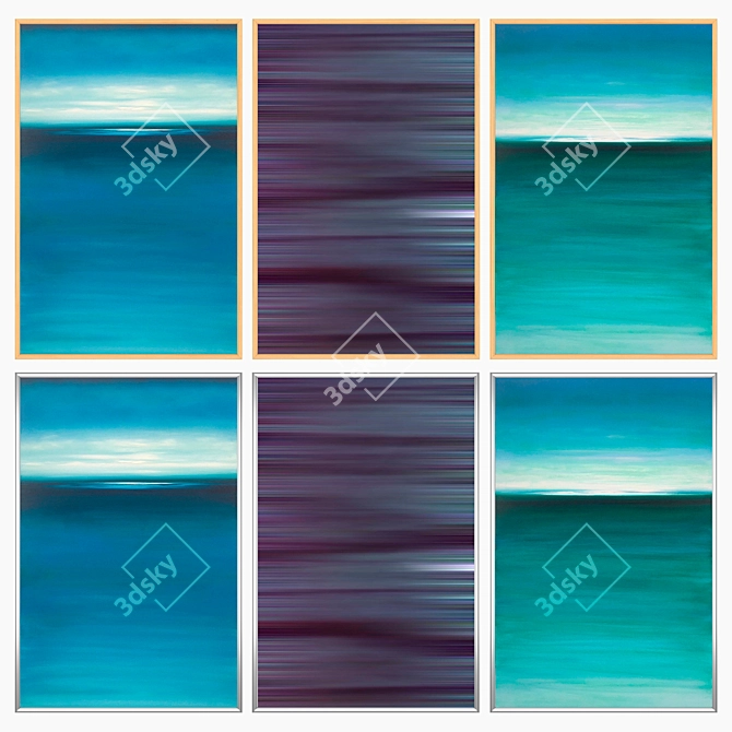 Modern Wall Art Set 2016 3D model image 3