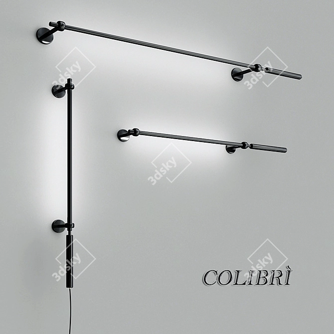 Elegant Illumination: COLIBRÌ Aluminium Wall Lamp 3D model image 1