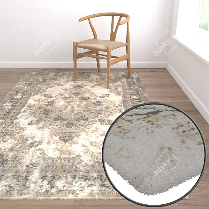 Premium Quality Carpet Set 3D model image 5