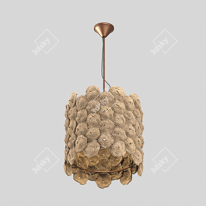 Kenaf Fiber Lamp: Sustainable Illumination with Natural Beauty 3D model image 1