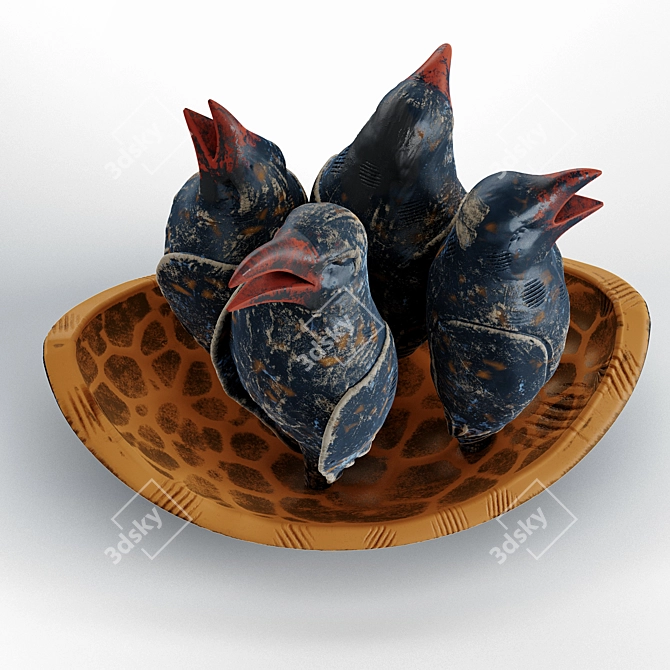 Melodic Ravens: Sculpted Boat 3D model image 4