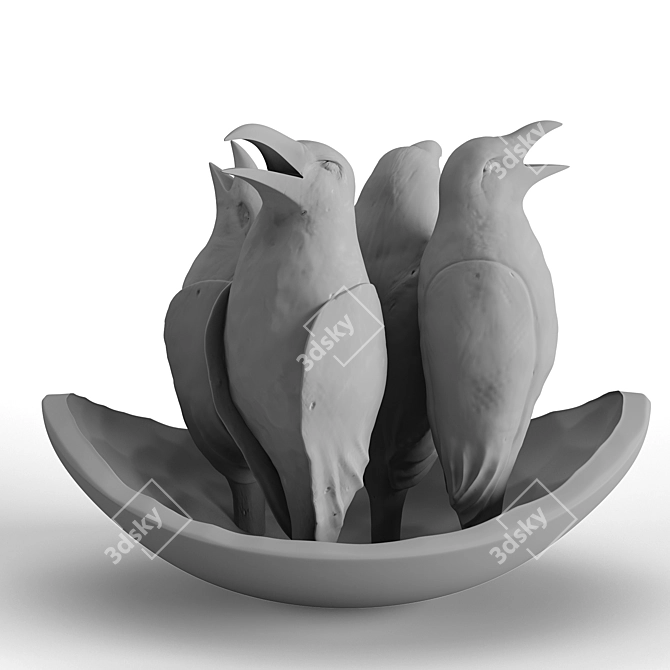 Melodic Ravens: Sculpted Boat 3D model image 5
