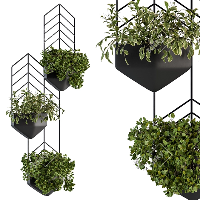 Wall-Mounted Plant Box 3D model image 1