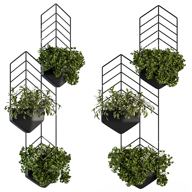 Wall-Mounted Plant Box 3D model image 2