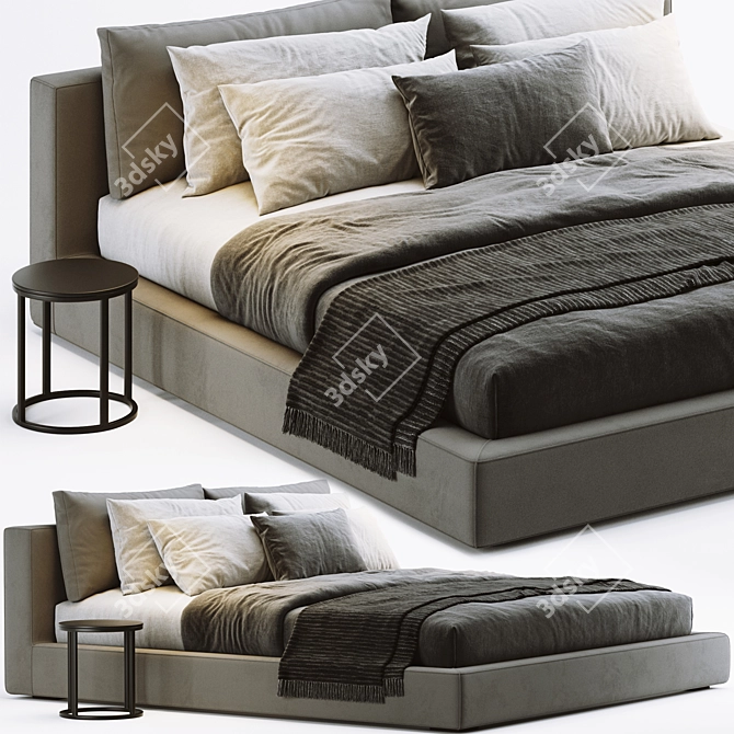 Resto Cloud Platform Bed 3D model image 1