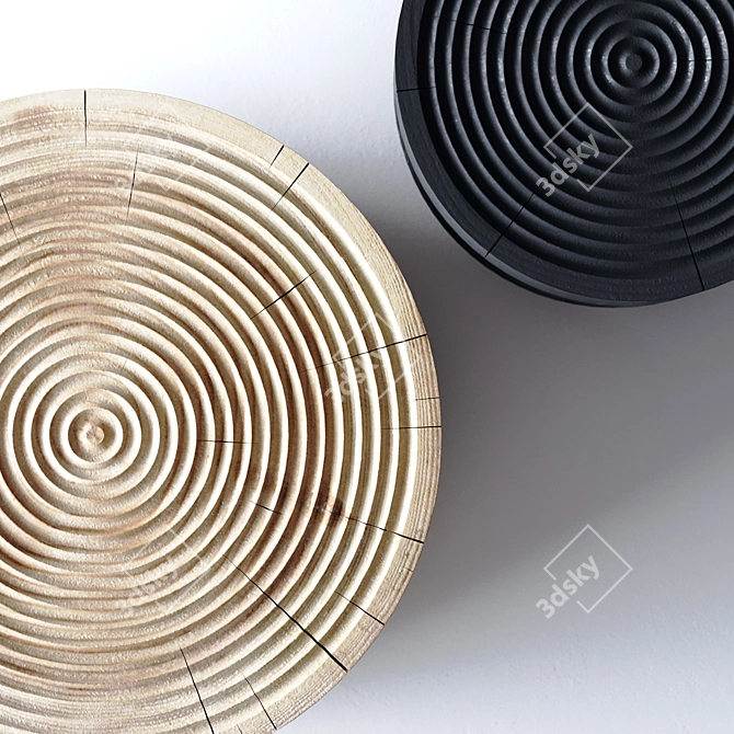 Coastal Coffee Table Set 3D model image 8